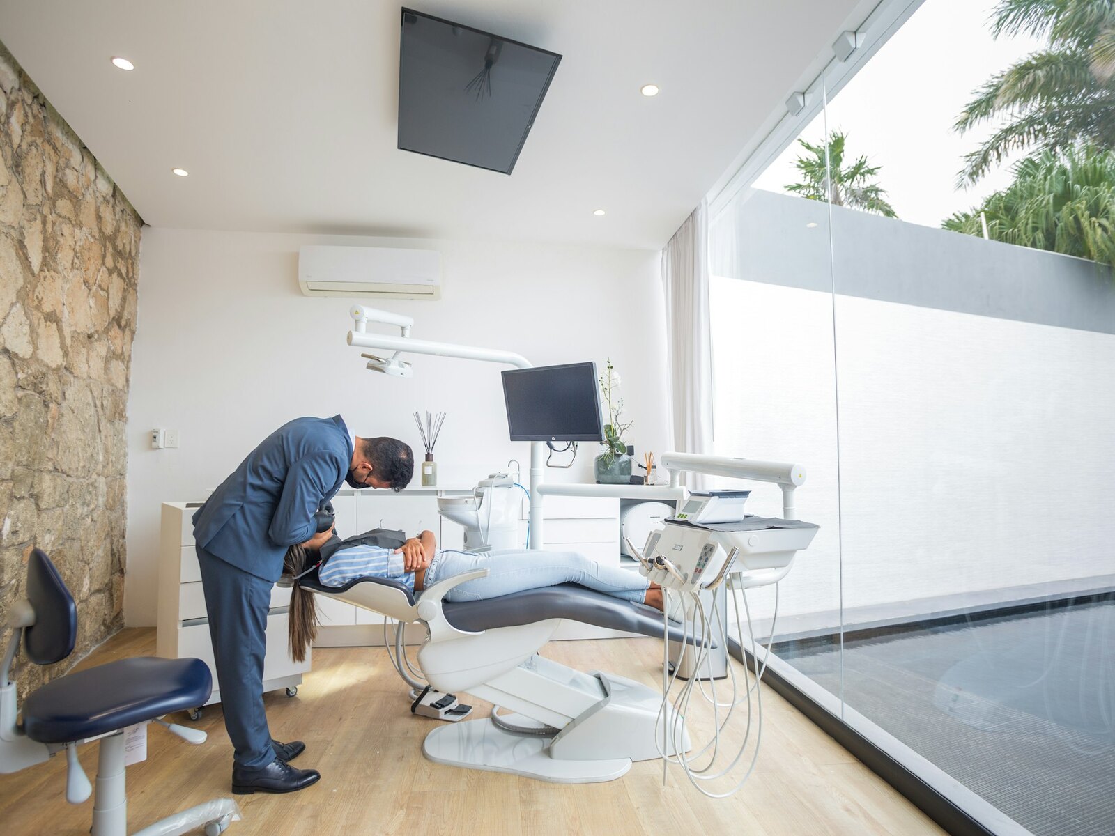 A modern, light treatment room at Brightside Dental